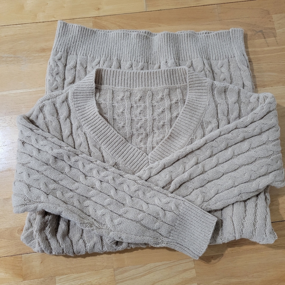 Womens Cream Sweater Dress